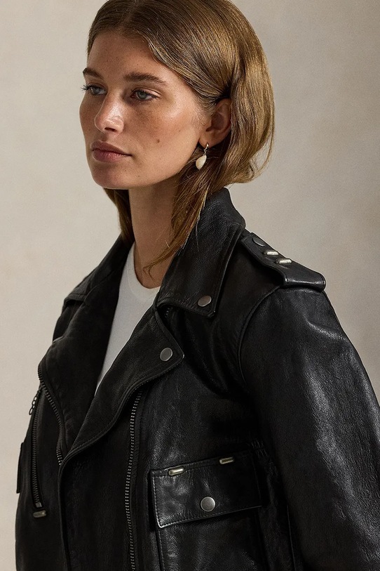 Polo Ralph Lauren ramoneska skórzana VINTAGED COW 211939939001