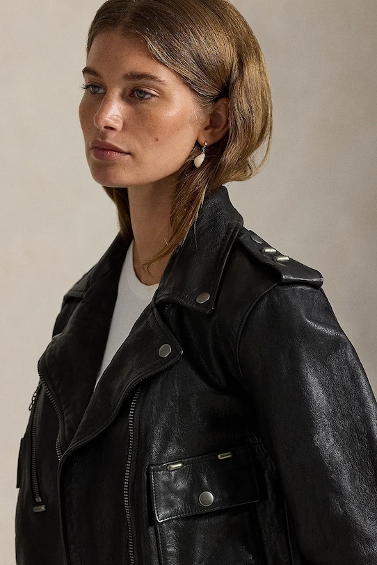 Polo Ralph Lauren ramoneska skórzana VINTAGED COW 211939939001