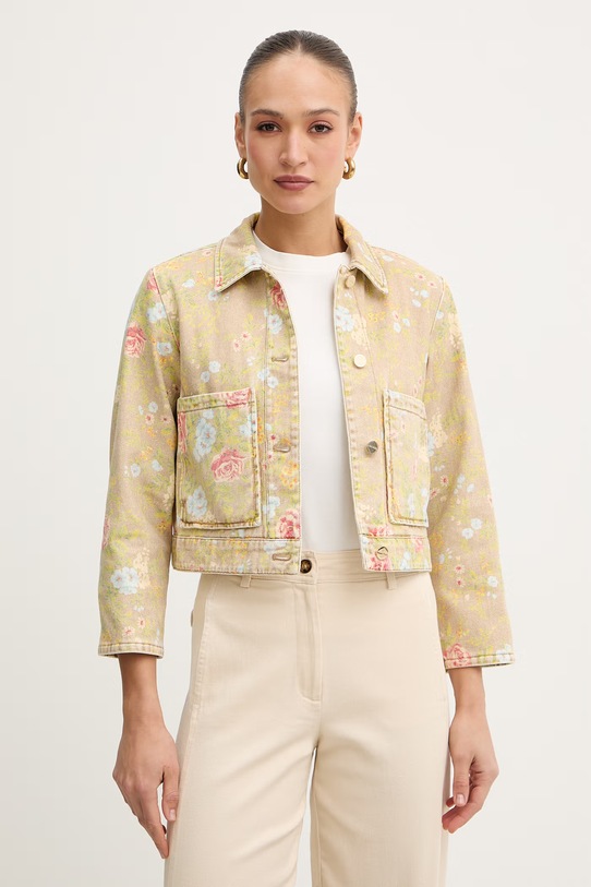 IBlues kurtka jeansowa CACTUS bez kaptura beżowy 2617041101200