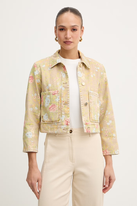 IBlues kurtka jeansowa CACTUS bez kaptura beżowy 2617041101200