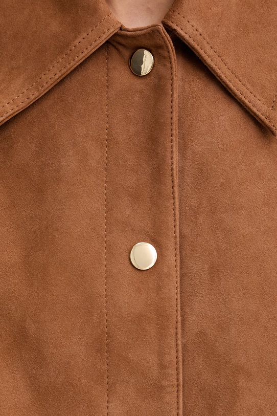 iBlues krótka kurtka damska zamszowa COSETTA 2617441031200 brązowy