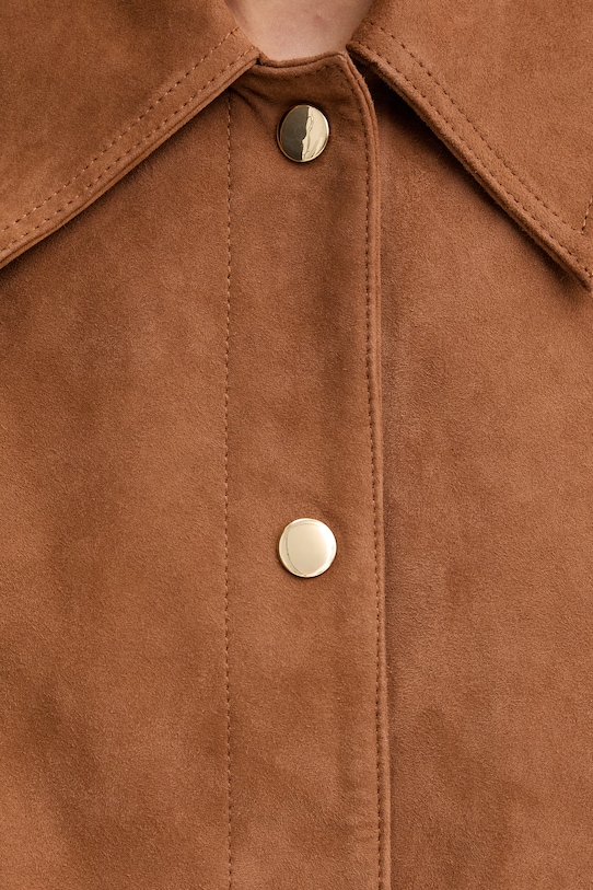 iBlues krótka kurtka damska zamszowa COSETTA 2617441031200 brązowy