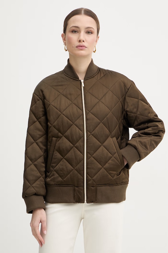 IBlues kurtka bomber z dodatkiem lnu PRIMO bez kaptura zielony 2617481021200