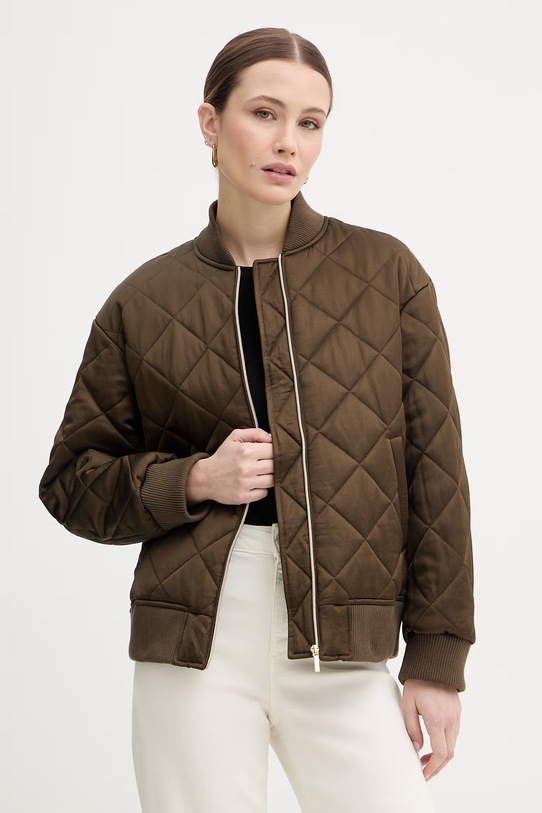 IBlues kurtka bomber z dodatkiem lnu PRIMO zielony 2617481021200