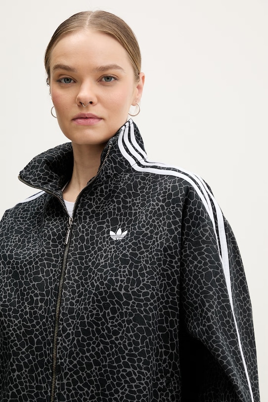 Rifľová bunda adidas Originals čierna KD8809