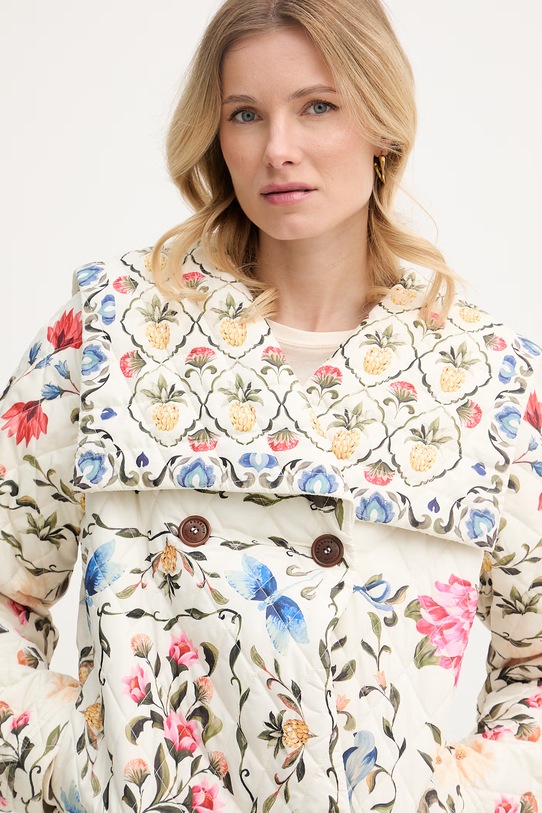 Barbour κοντό μπουφάν Γυναικείο x Farm Rio μπεζ LQU1907