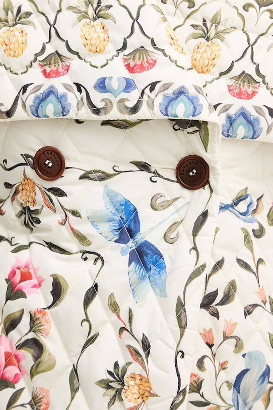 Barbour κοντό μπουφάν Γυναικείο x Farm Rio LQU1907 μπεζ