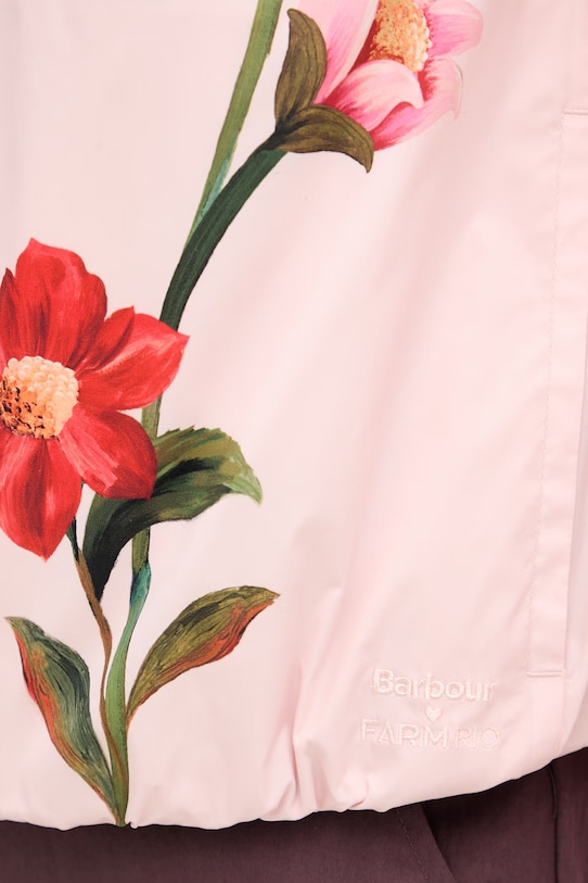 Barbour přechodová bunda dámská x Farm Rio LSP0334 růžová