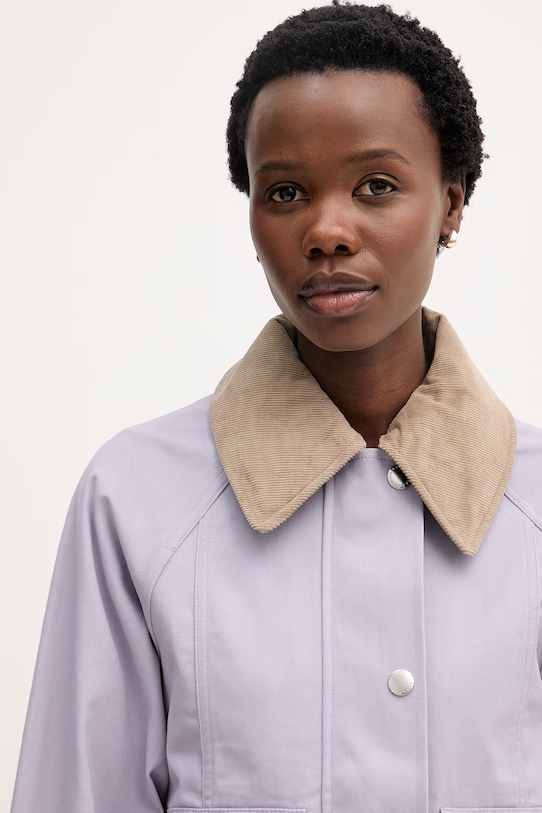 Barbour jachetă scurtă pentru femei, din bumbac violet LCA0377