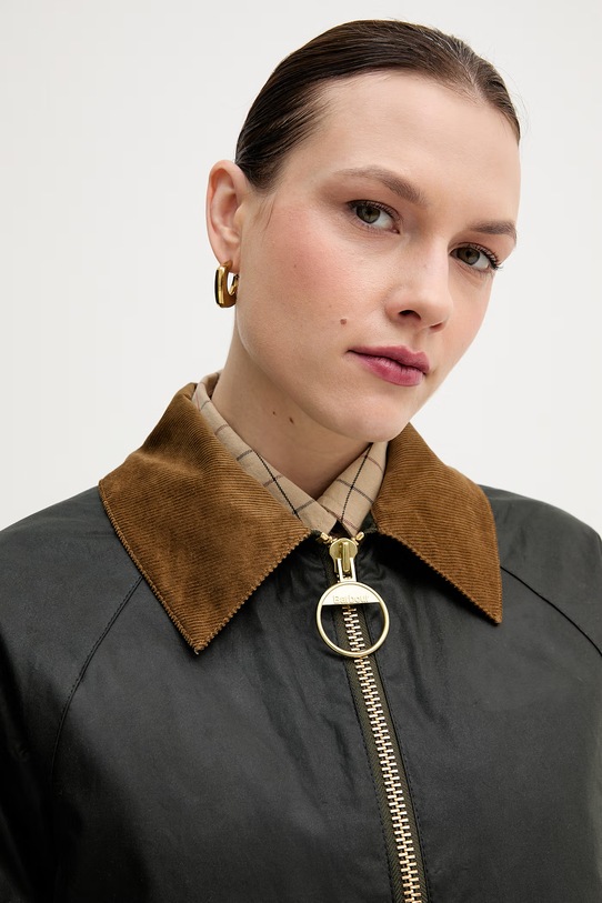 Barbour kurtka bawełniana Marron zielony LWX1531