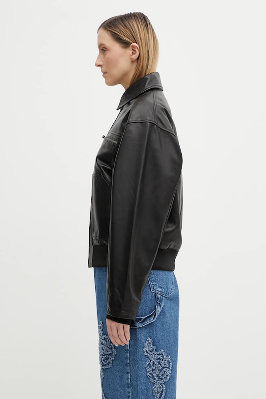 Rotate kurtka skórzana 116054100 czarny SS26