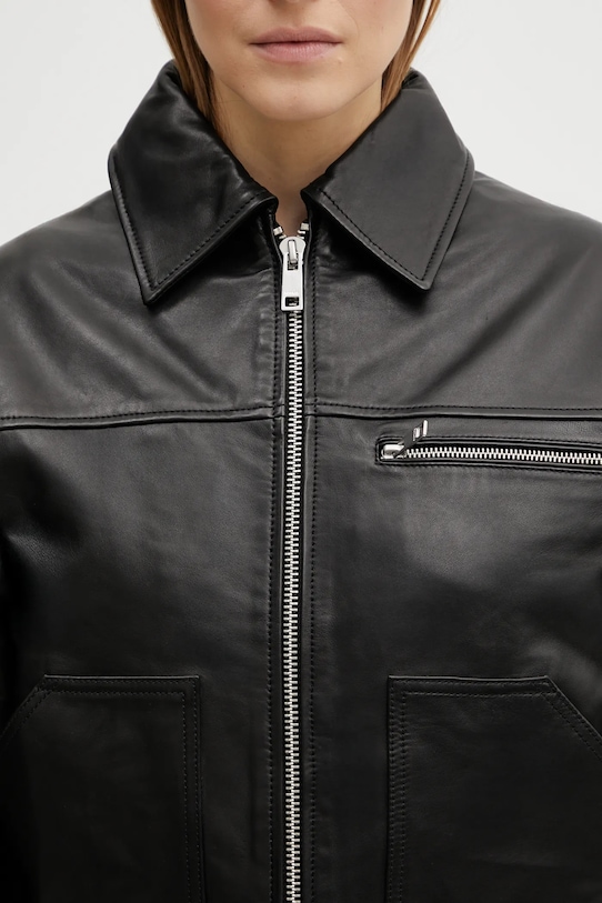 Rotate kurtka skórzana czarny 116054100