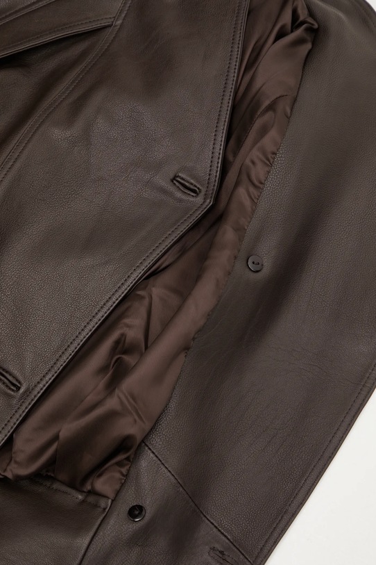 Rotate kurtka skórzana 1155781667 brązowy