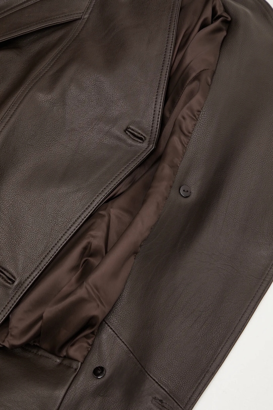 Rotate kurtka skórzana 1155781667 brązowy