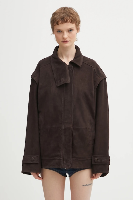 Μπουφάν Rotate χωρίς μόνωση καφέ 116052573