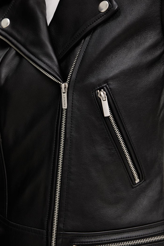 Twinset Γυναικείο δερμάτινο από δέρμα 261TP2010 μαύρο