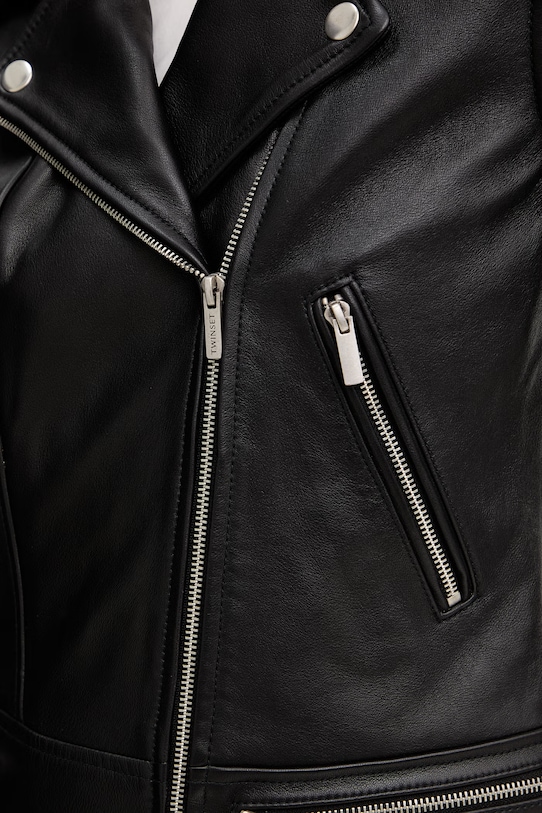 Twinset Γυναικείο δερμάτινο από δέρμα 261TP2010 μαύρο