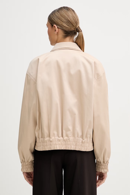 Odzież Lacoste krótka kurtka męska bawełniana z elastanem BF5305 beżowy