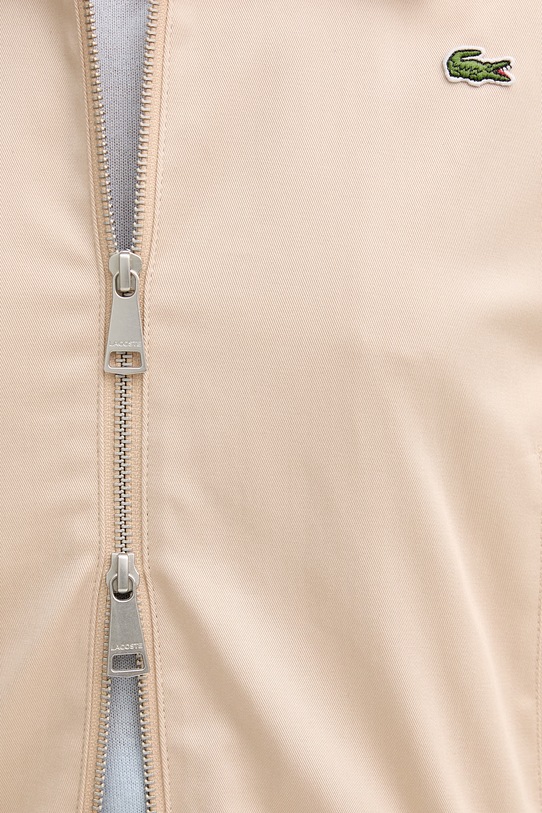 Lacoste krótka kurtka męska bawełniana z elastanem BF5305 beżowy