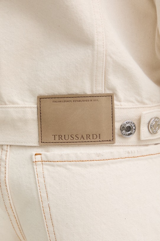 Trussardi kurtka jeansowa damska bawełniana R4006100013N beżowy