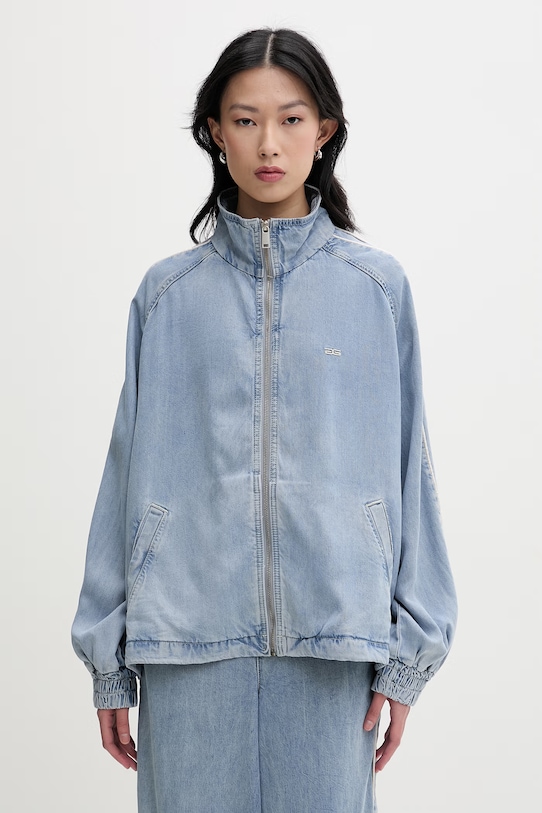 Gestuz kurtka jeansowa damska z lyocellu niebieski 10911024