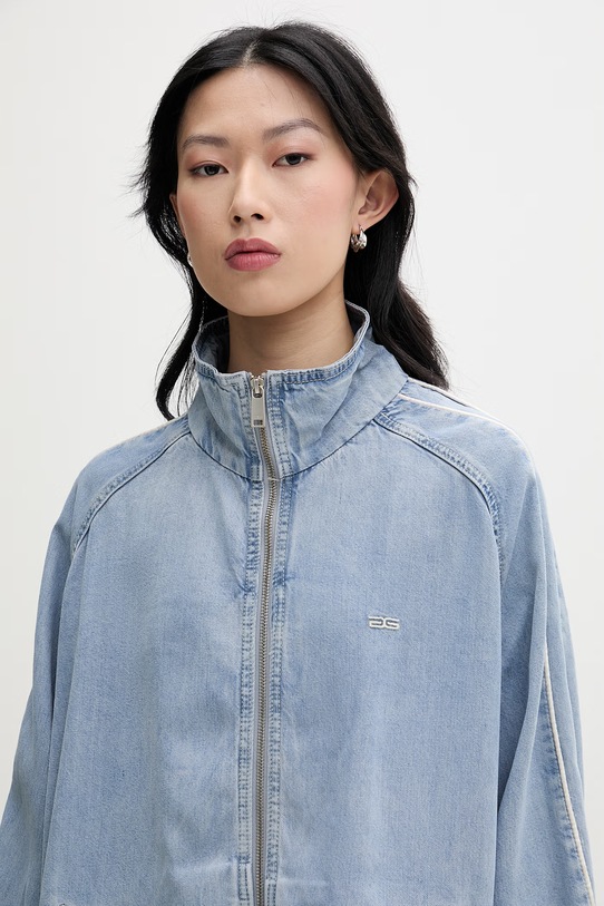 Gestuz kurtka jeansowa damska z lyocellu niebieski 10911024