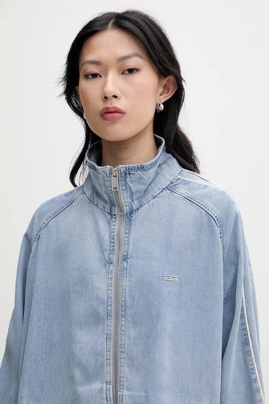 Gestuz kurtka jeansowa damska z lyocellu niebieski 10911024
