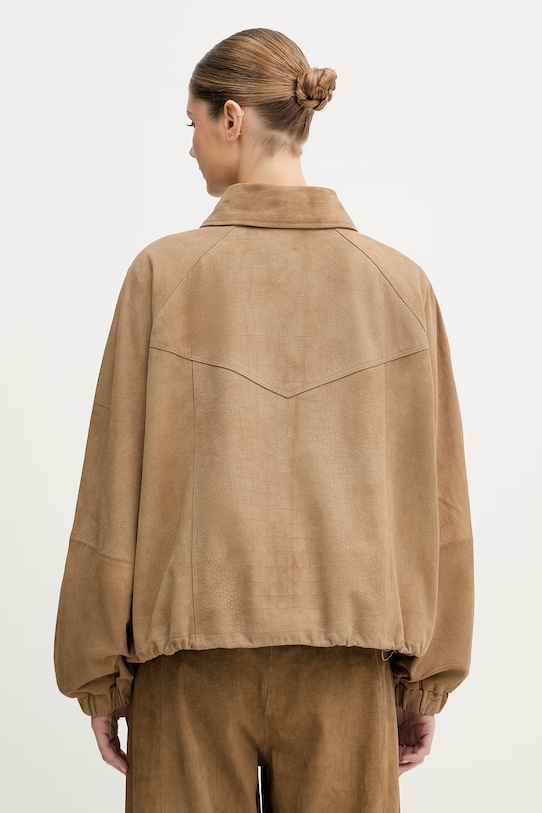 Odzież Gestuz kurtka damska skórzana 10911114 beżowy