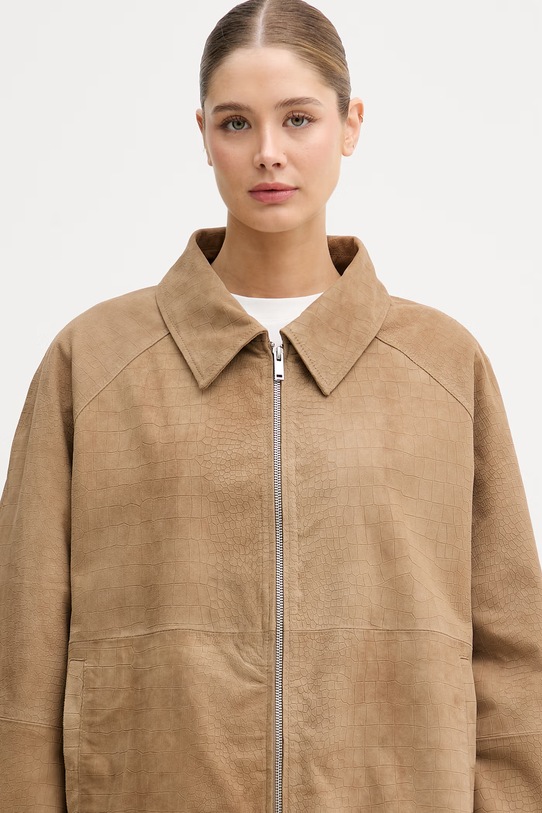 Gestuz kurtka damska skórzana beżowy 10911114