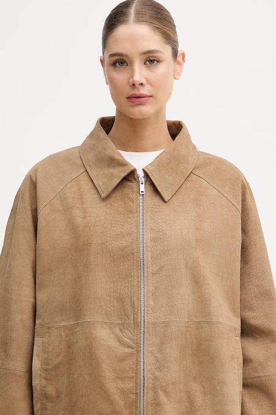 Gestuz kurtka damska skórzana beżowy 10911114