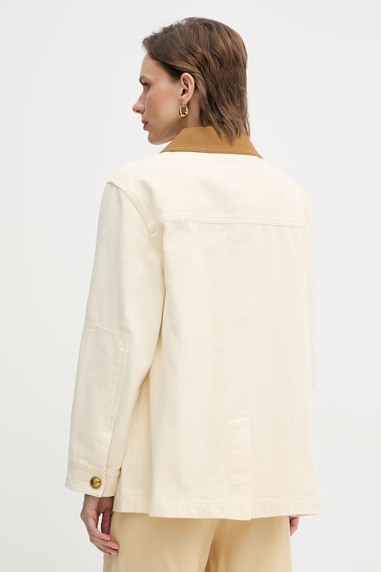 Odzież Luisa Spagnoli kurtka przejściowa damska bawełniana Validita 542902 beżowy