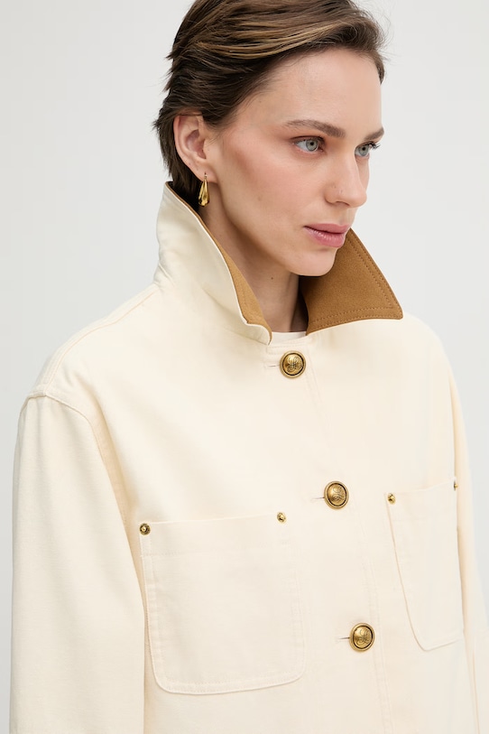 Luisa Spagnoli kurtka przejściowa damska bawełniana Validita beżowy 542902