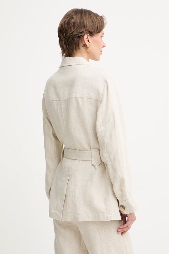 Oblačila Luisa Spagnoli jakna ženska lanena Velda 542859 bež