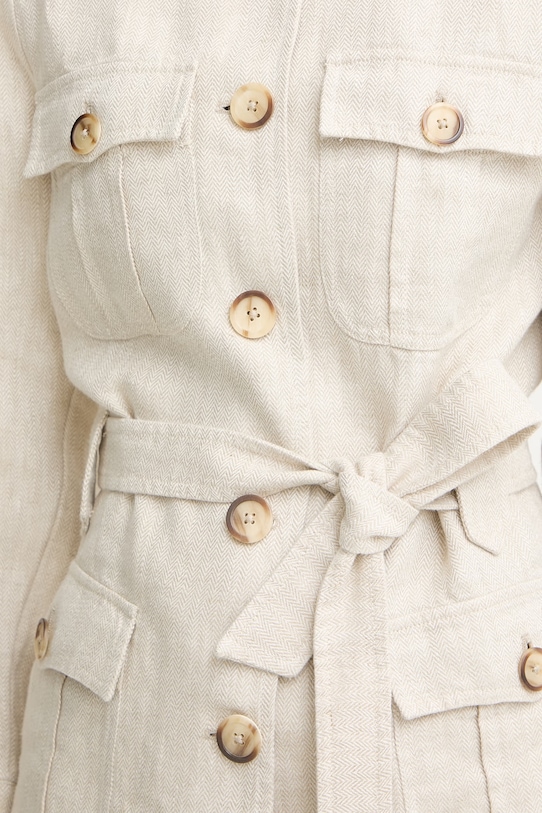 Luisa Spagnoli bunda dámská lněná Velda 542859 béžová