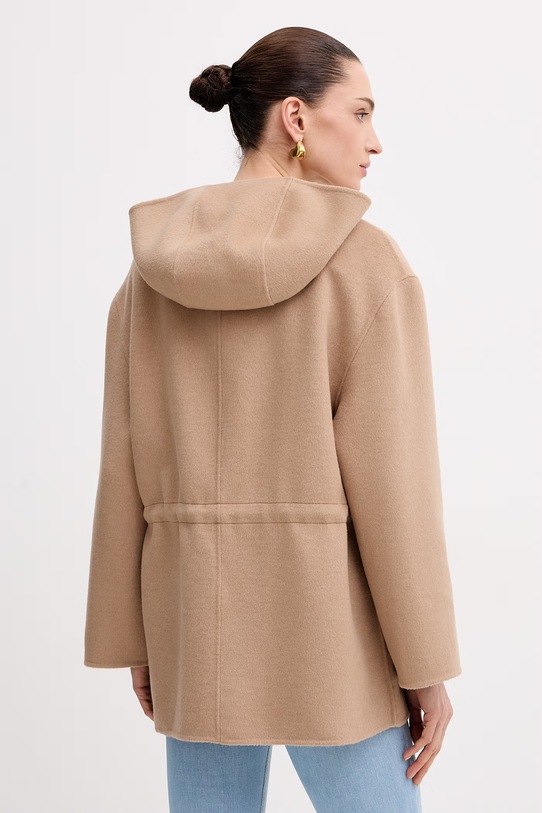 Odzież Luisa Spagnoli kurtka damska z wełną Vicinato 542917 beżowy