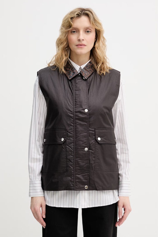 Sisley αμάνικο γυναικείο βαμβακερό καφέ 6W09W8014