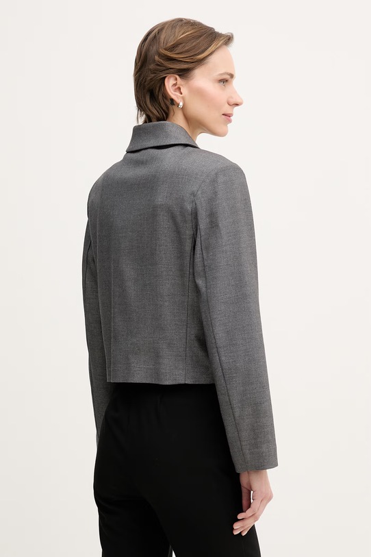 Oblečenie United Colors of Benetton bunda dámska s prímesou vlny 24T0DN09P sivá