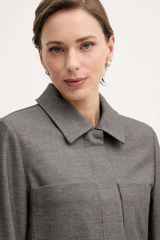 United Colors of Benetton dámská bunda s příměsí vlny šedá 24T0DN09P