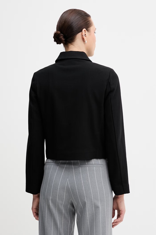 Oblečenie United Colors of Benetton bunda dámska s prímesou vlny 24T0DN09P čierna