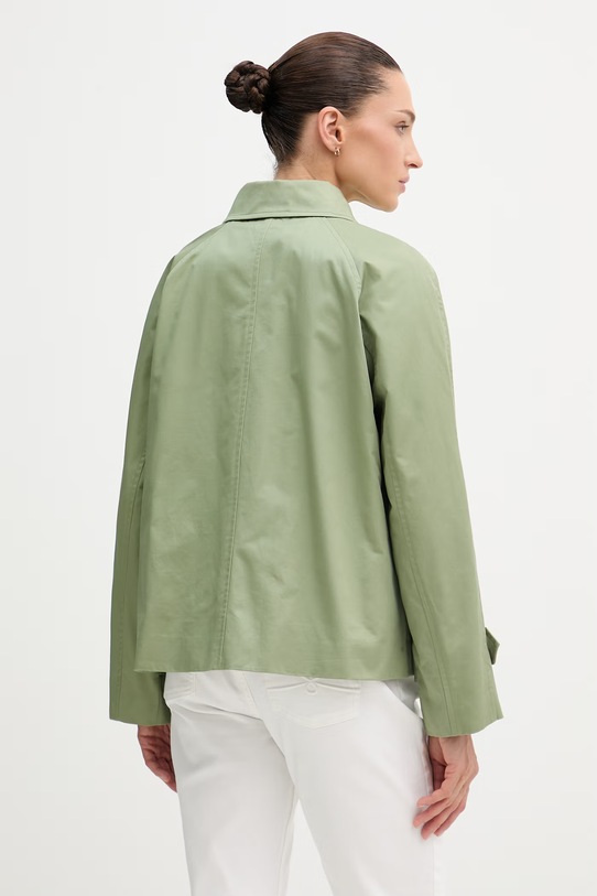 Odzież United Colors of Benetton płaszcz damski bawełniany 2QJYDN09K zielony