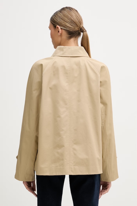 Odzież United Colors of Benetton płaszcz damski bawełniany 2QJYDN09K beżowy