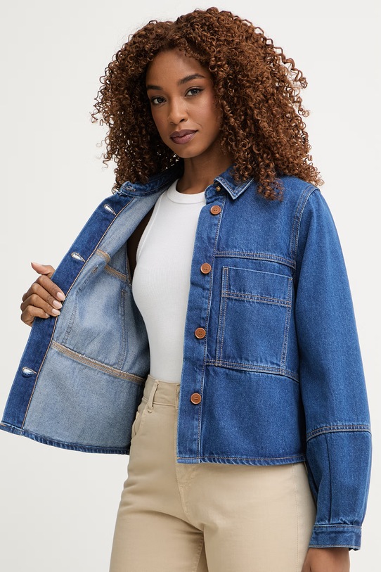 United Colors of Benetton džínová bunda dámská 23C8DN097