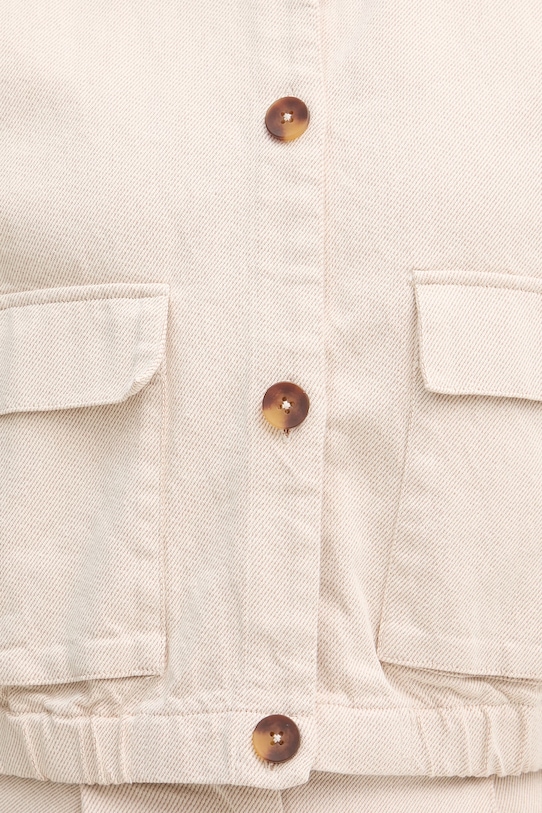 United Colors of Benetton κοντό μπουφάν γυναικείο βαμβακερό 2WNXDN09U μπεζ