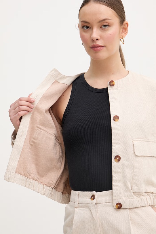 United Colors of Benetton κοντό μπουφάν γυναικείο βαμβακερό 2WNXDN09U