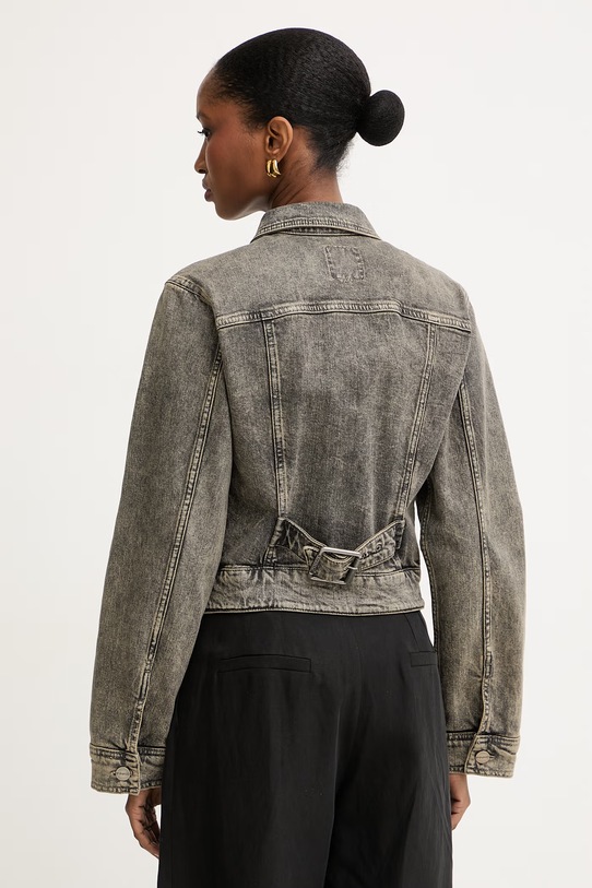 Ρούχα Pinko κοντό μπουφάν γυναικείο ντένιμ 106388.A34Y γκρί