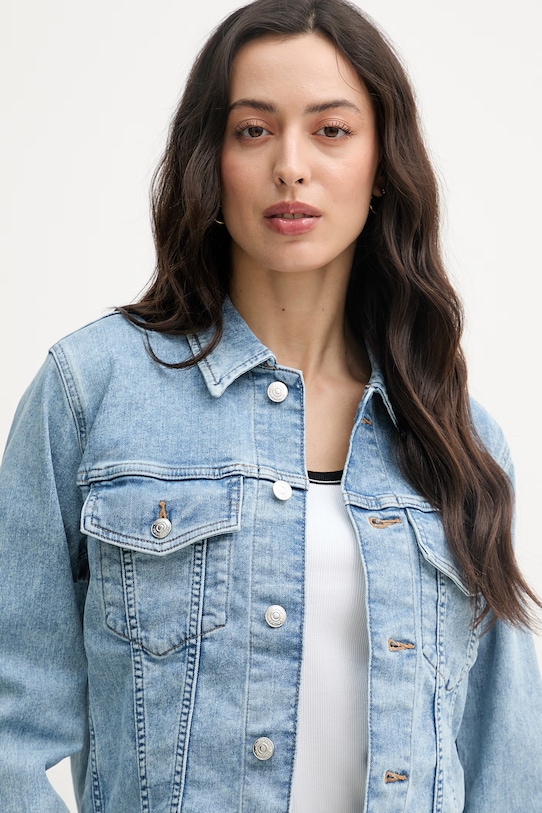 Oblačila Calvin Klein Jeans jakna ženska denimasta LV047F672G modra