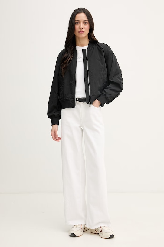 Calvin Klein Jeans bunda bomber dámska LV047F505G čierna SS26