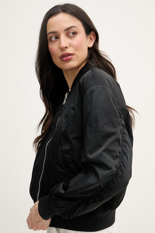 Calvin Klein Jeans bunda bomber dámska čierna LV047F505G