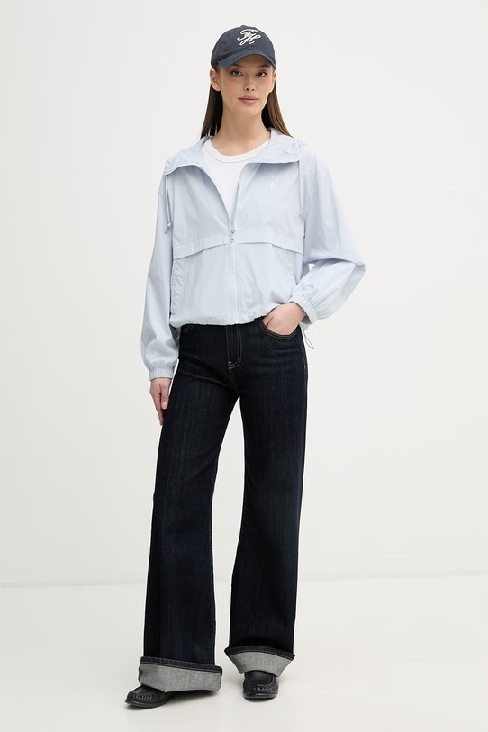 Calvin Klein Jeans prechodná bunda dámska LV047F507G modrá SS26