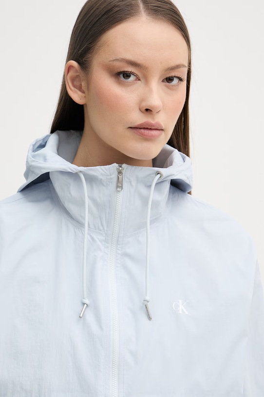 Calvin Klein Jeans prechodná bunda dámska modrá LV047F507G